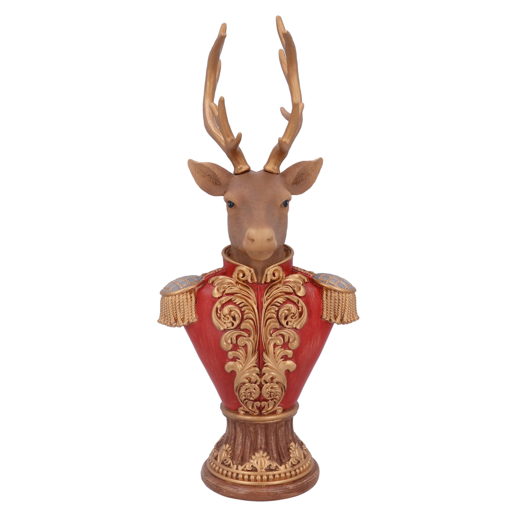 Stag bust in uniform