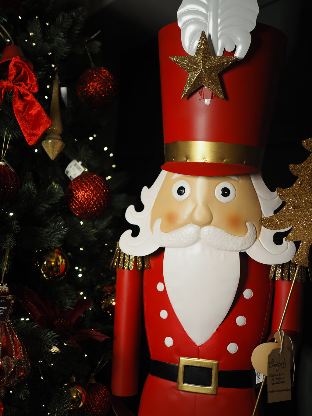 Tall iron Nutcracker Santa - 150cm H