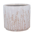 Rustic white lavender plant pot, Lrg