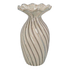 Taupe Stoneware Twist Frill Dec. Vase