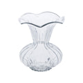 Clear glass frill vase, Sml