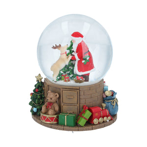 Traditional Christmas snowglobe with music