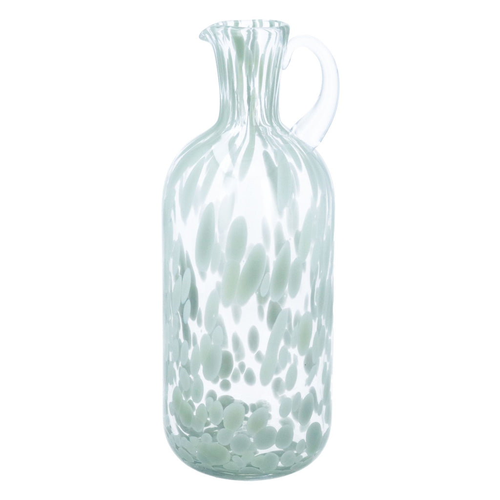 Sage green tortoiseshell glass jug
