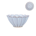 White stoneware fluted mini bowl