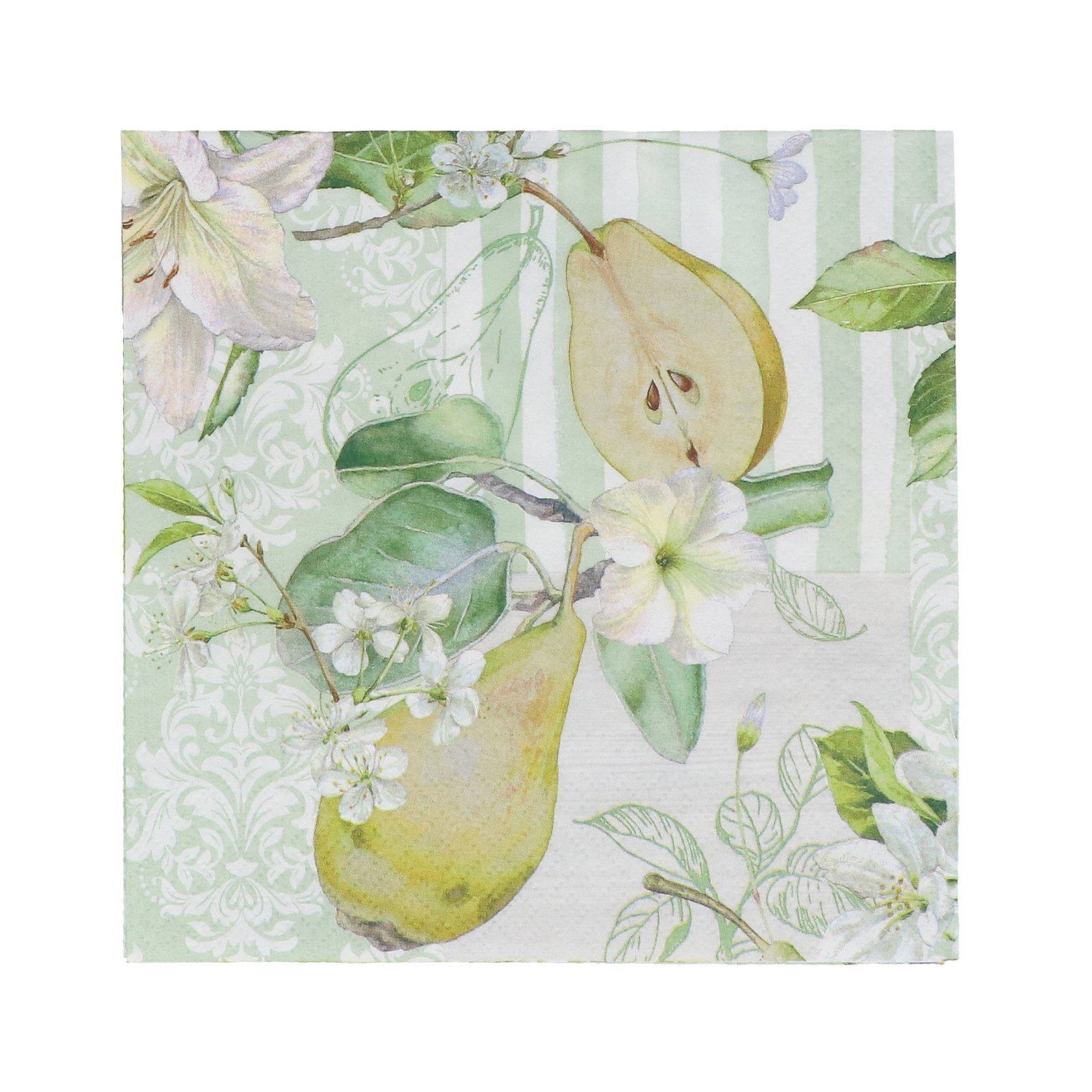 Pear blossom stripe paper napkin pack