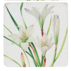 Lisianthus & crocus resin coaster