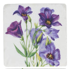 Lisianthus & crocus resin coaster