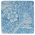 Period blue floral leaves design coaster