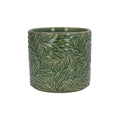 Green willow stoneware pot cover (Small)