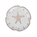 Starfish fluted stoneware plate