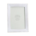 Antique white groove resin picture frame 4x6"