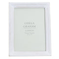 Antique white groove resin picture frame 5x7"