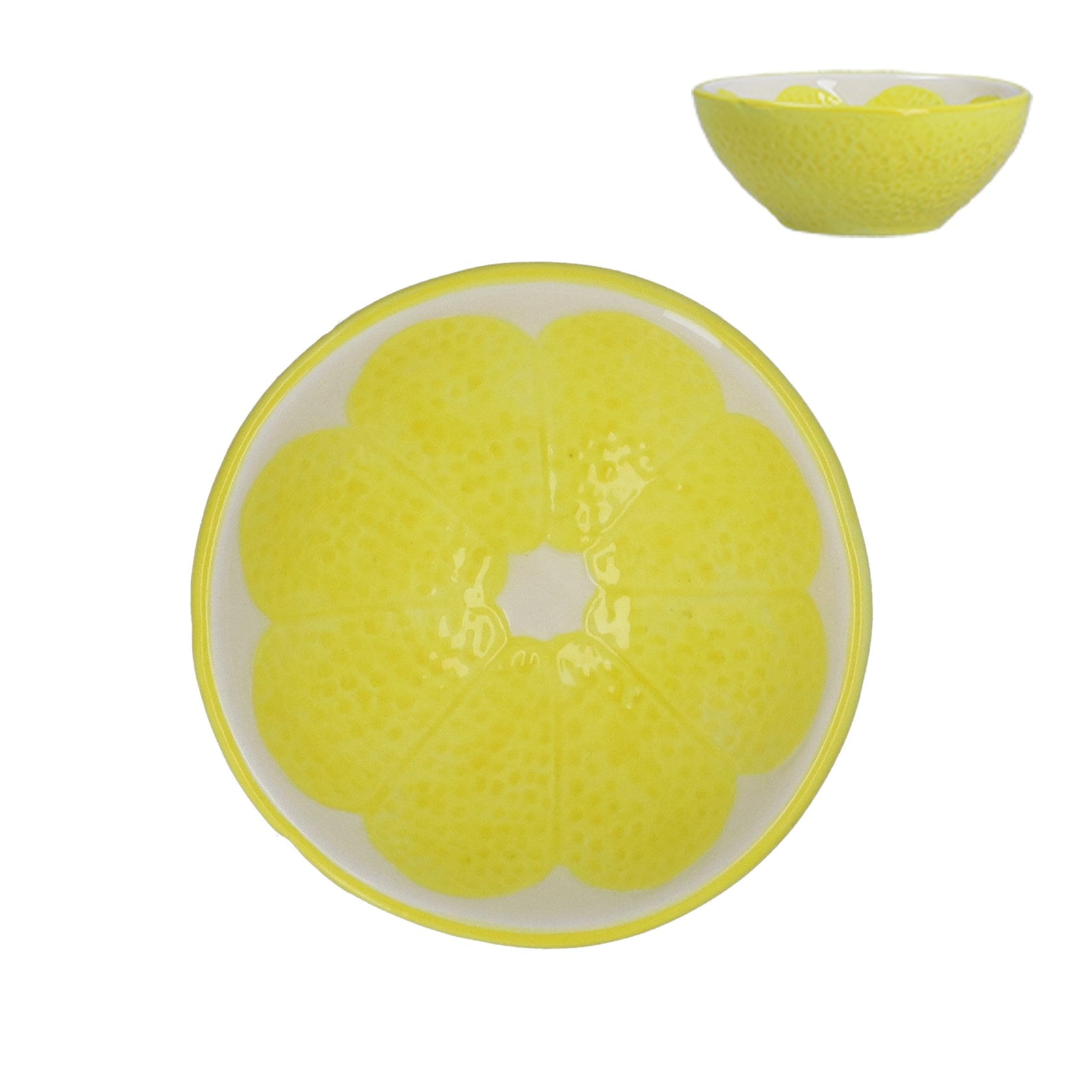 Lemon slice ceramic mini pinch bowl