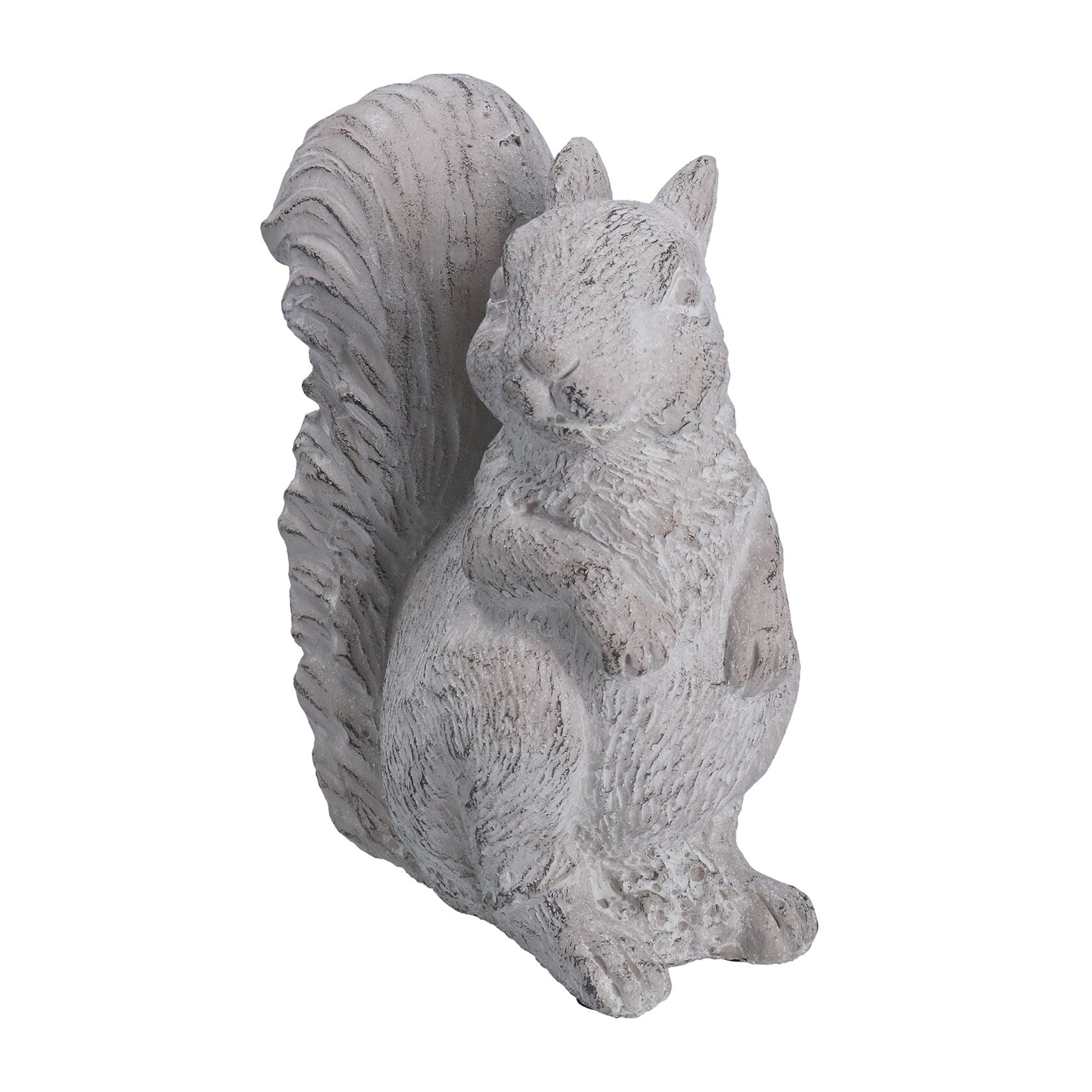 Stone effect squirrel ornament