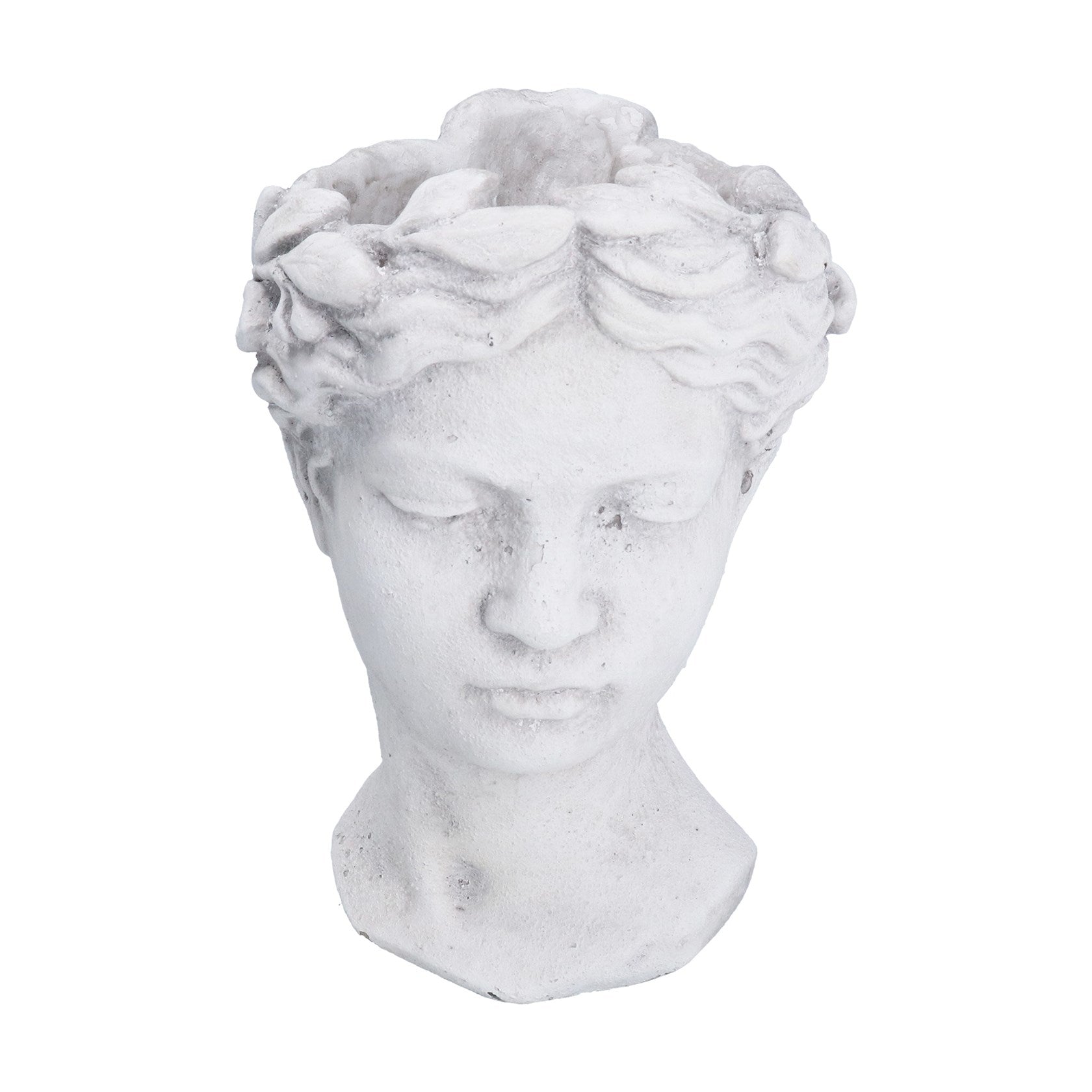 Stone effect goddess head pot cover (Large)