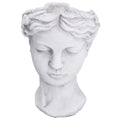 Stone effect goddess head pot cover (X-Large)