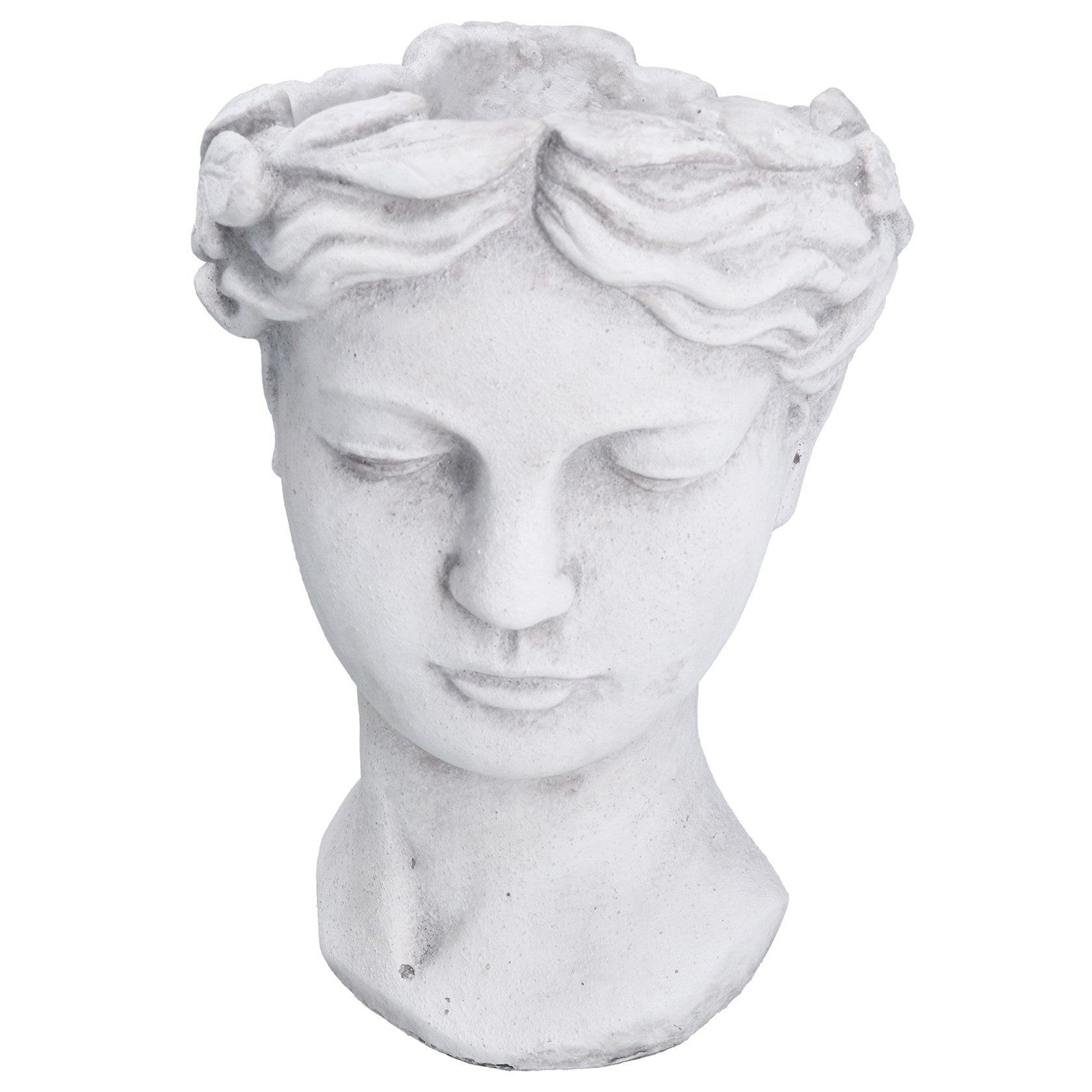 Stone effect goddess head pot cover (X-Large)