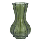 Green glass bulb bud vase (Large)