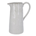 Taupe stoneware pinched pitcher jug