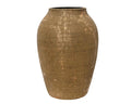 Gold glitter finish terracotta vase, 40cm H