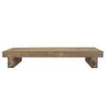 Natural wood large rectangular riser