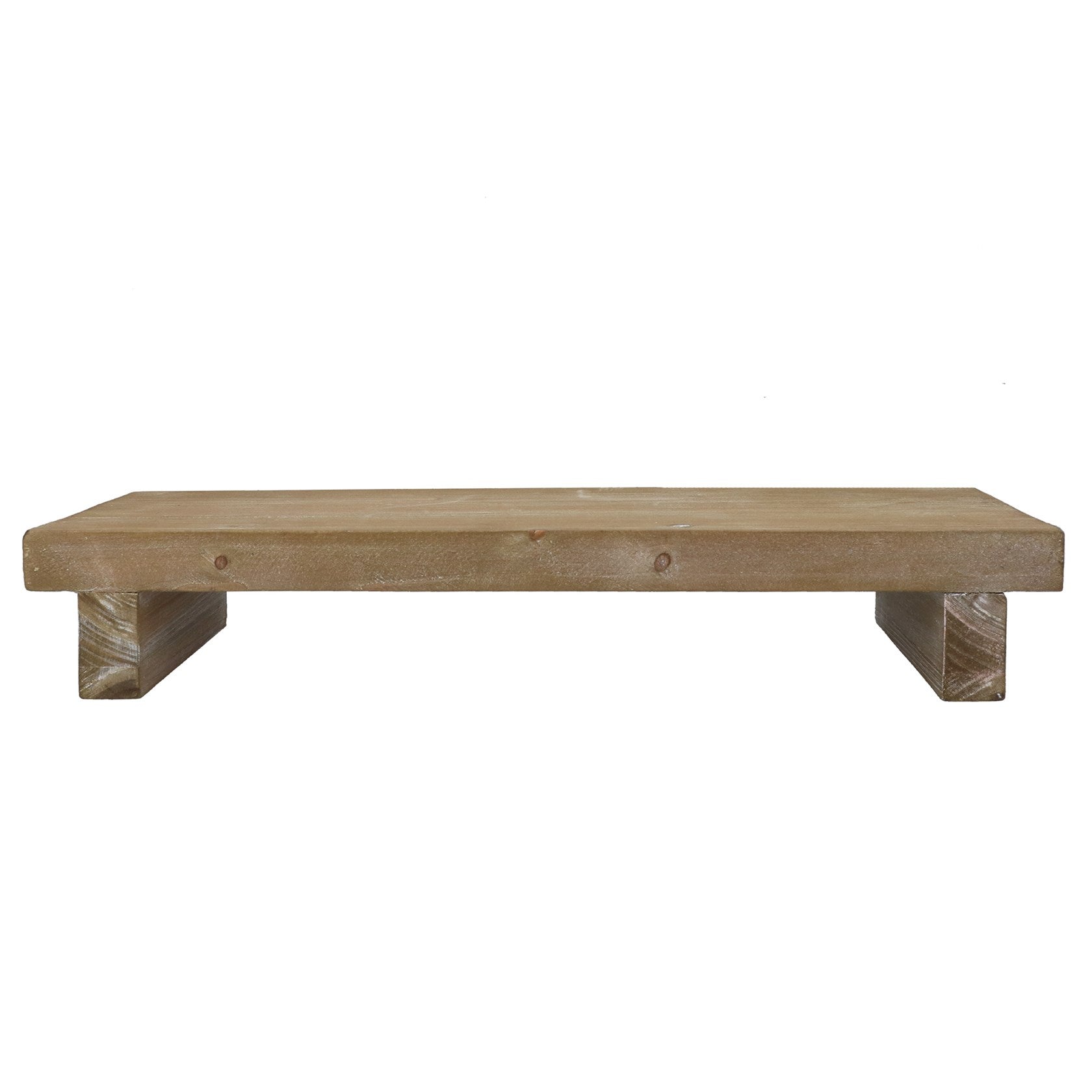 Natural wood large rectangular riser