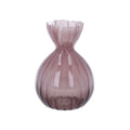 Mauve glass frill top bud vase