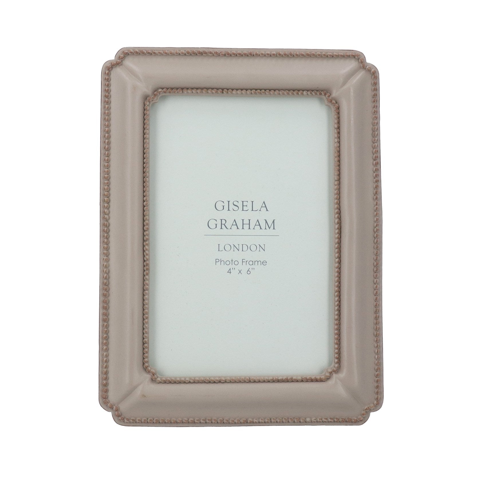 Taupe resin classic picture frame, 4x6