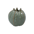 Green stoneware pod vase