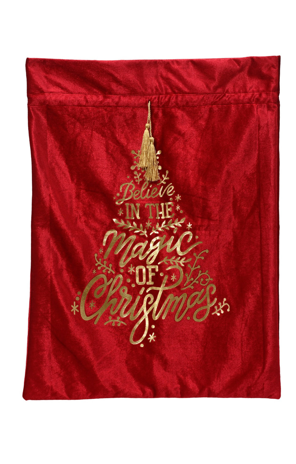 Red velvet Christmas bag