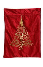 Red velvet Christmas bag