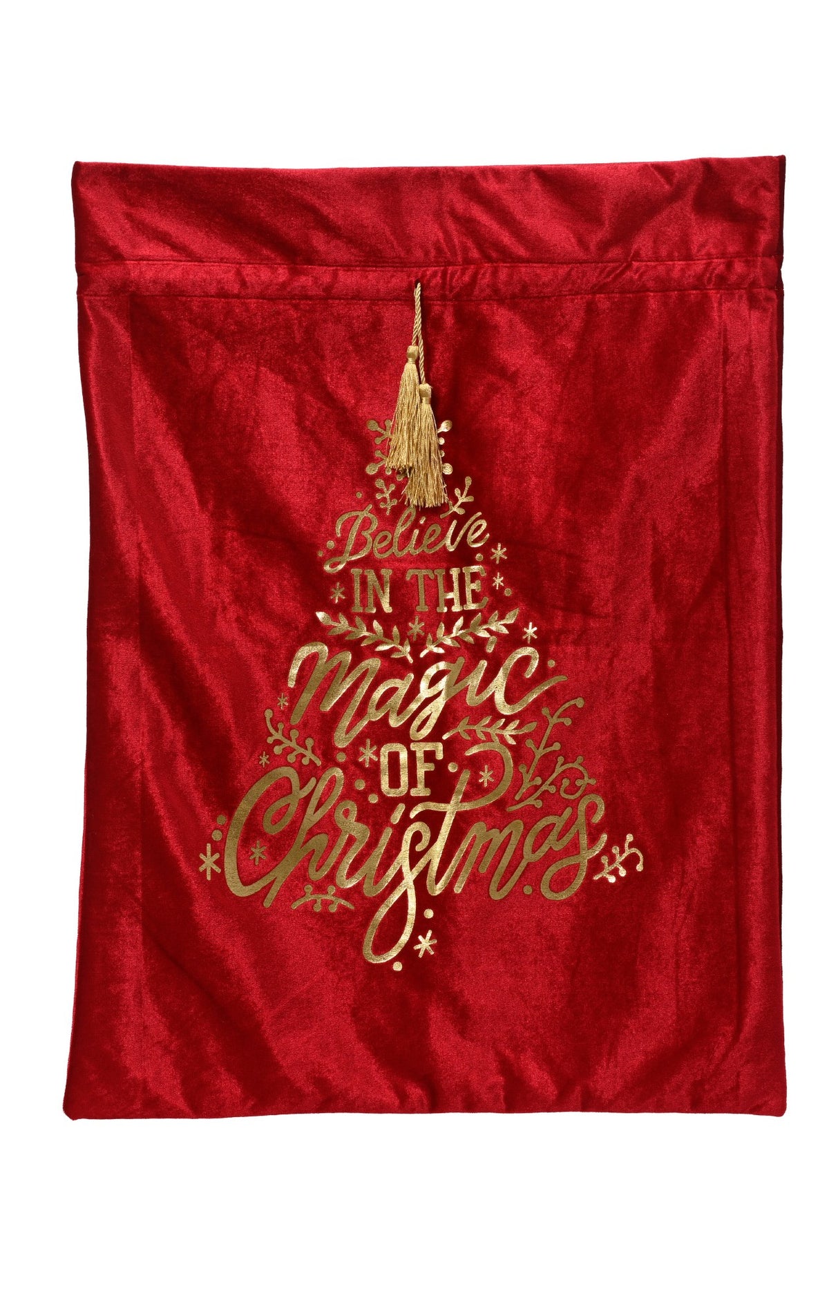 Red velvet Christmas bag