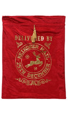 Red velvet Christmas bag