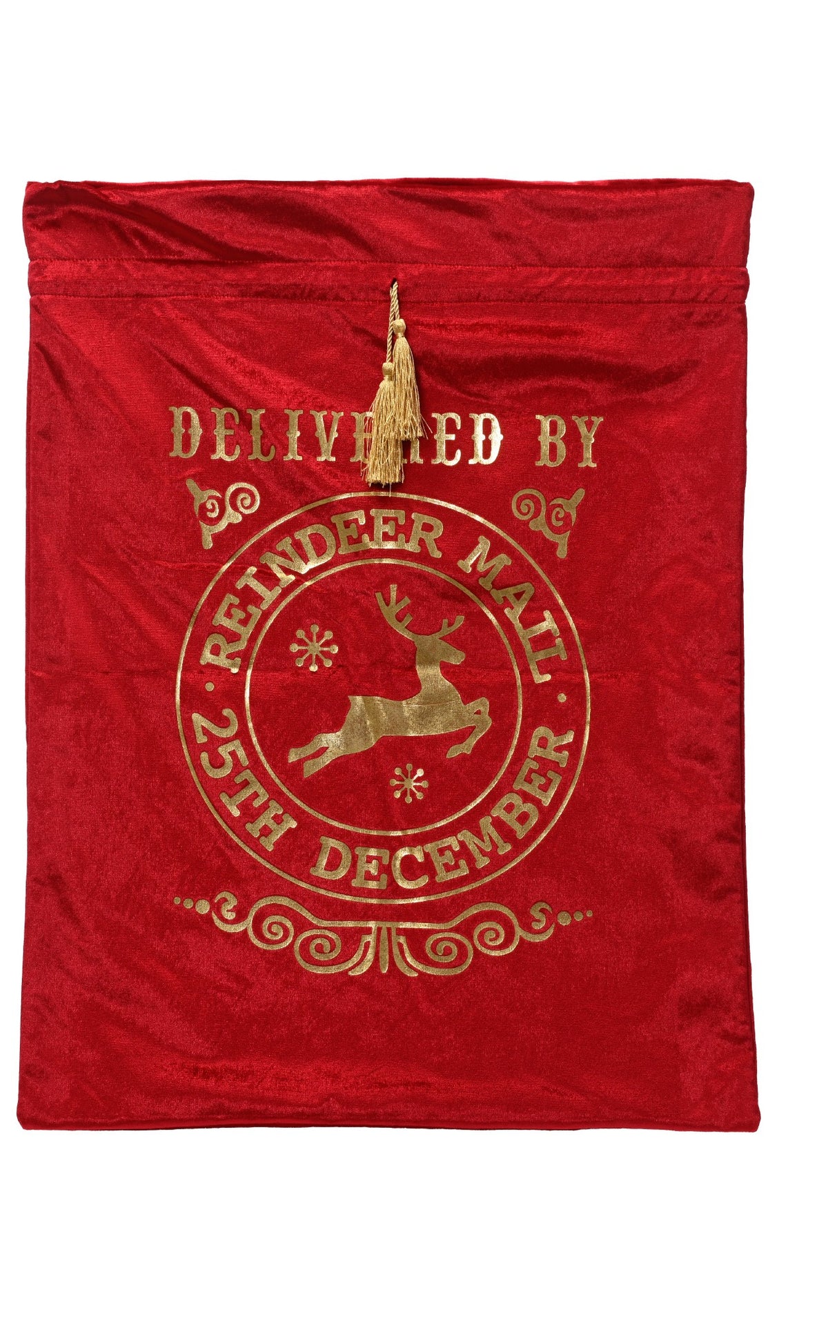 Red velvet Christmas bag