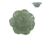 Green speckle flower bowl, Sml