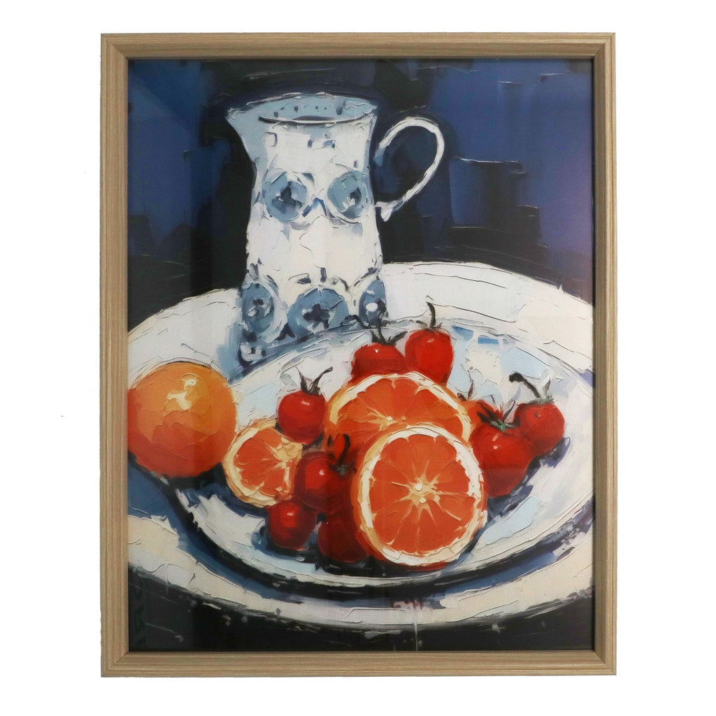 Fruit platter & jug framed print