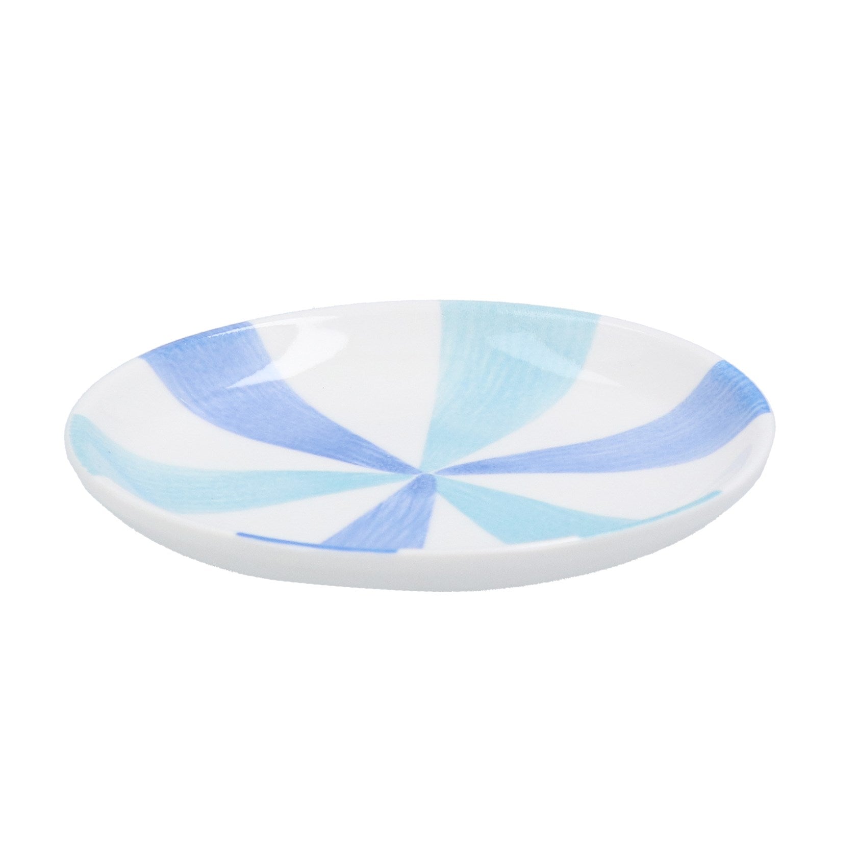 Blue mix porcelain wheel trinket dish