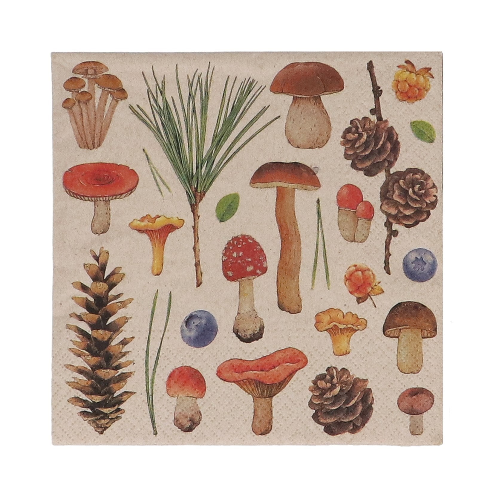 Woodland foraged napkins, Pack/20