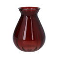 Burgundy glass posy vase