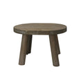 Natural wood decorative oval bench