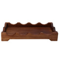 Acacia wood scalloped tray - small