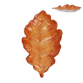 Russet ceramic oak leaf plate