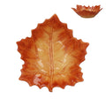 Russet ceramic sycamore leaf bowl