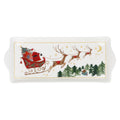 Nostalgia sleigh print bone china rectangular plate