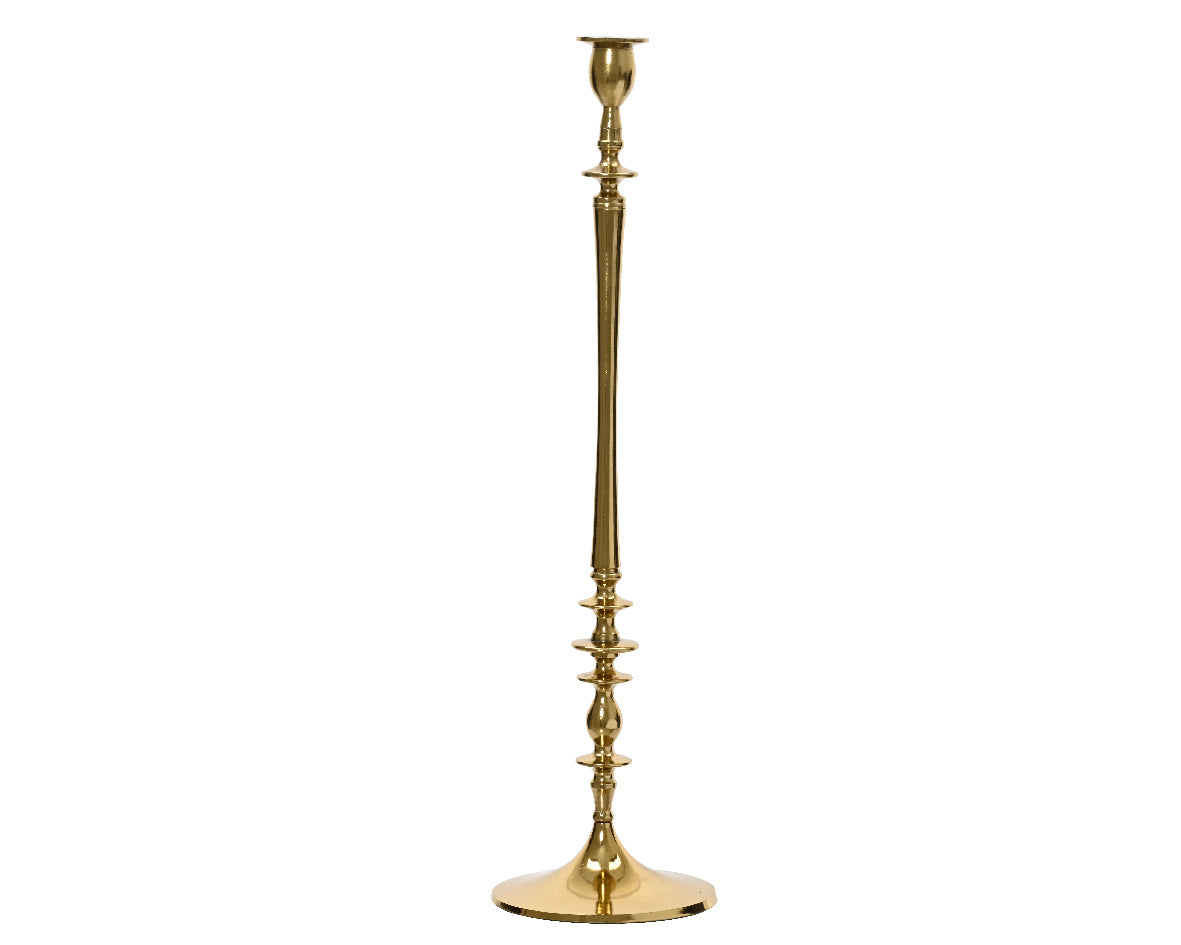 Large gold candle holder