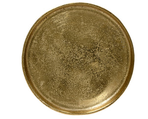 Large gold metal tray/plate