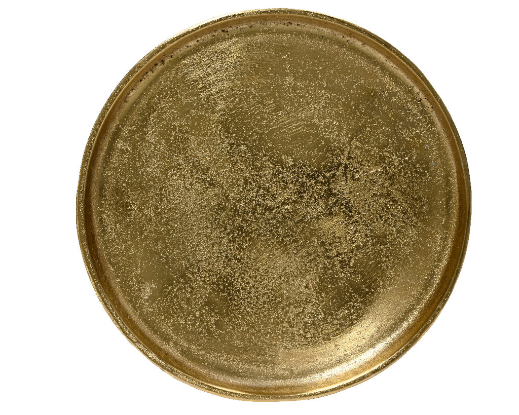 Small gold metal tray/plate