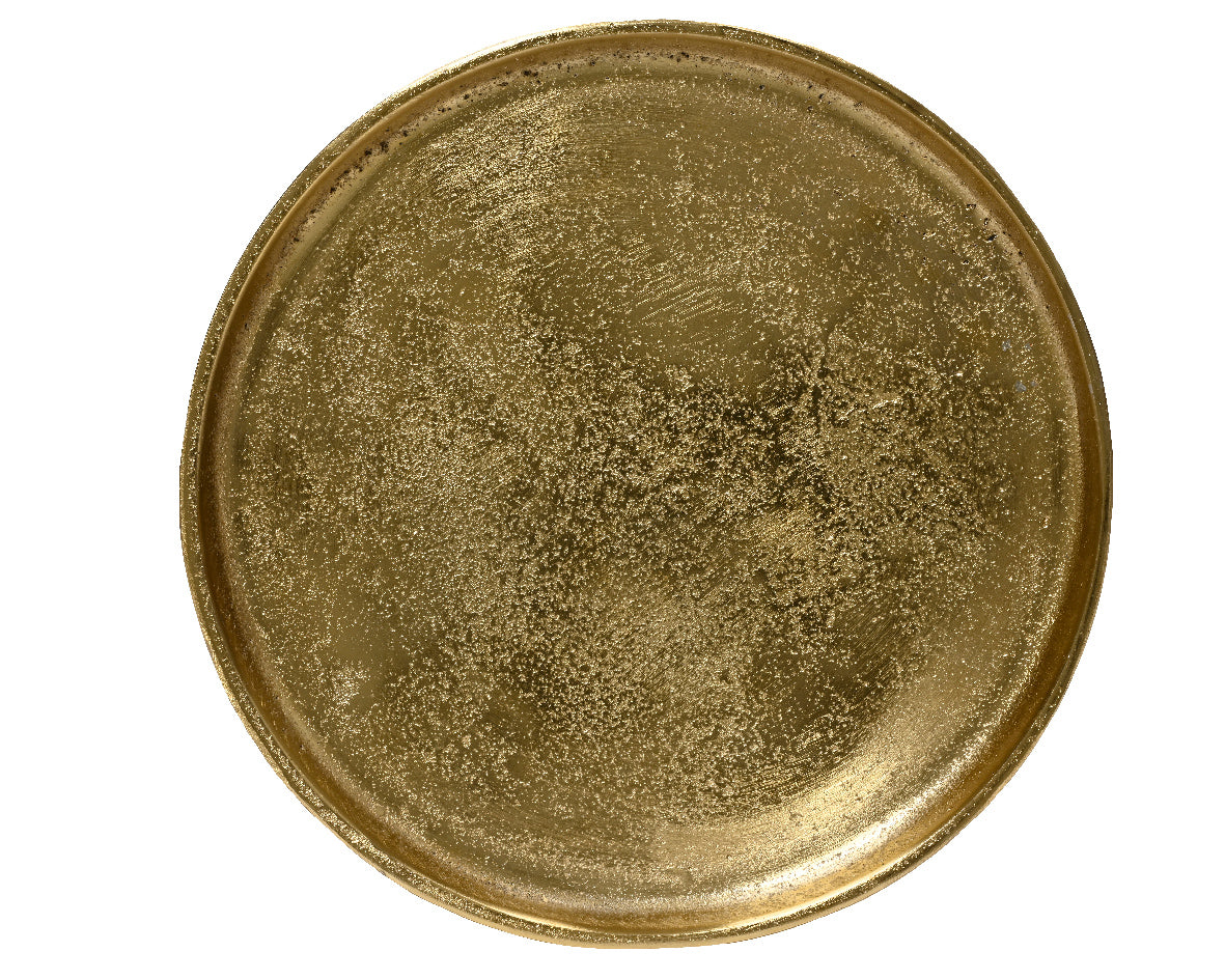 Small gold metal tray/plate