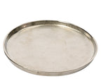 Large silver metal tray