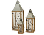 Firwood lantern with metal crossing